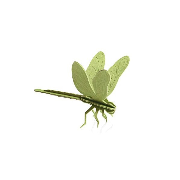 Lovi - Libellule 3D 10cm Puzzle Bois Vert Clair