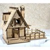 StonKraft Puzzle 3D Maison en bois Décoration de la maison Jouet de construction Kit de modélisation Projet scolaire Facile à