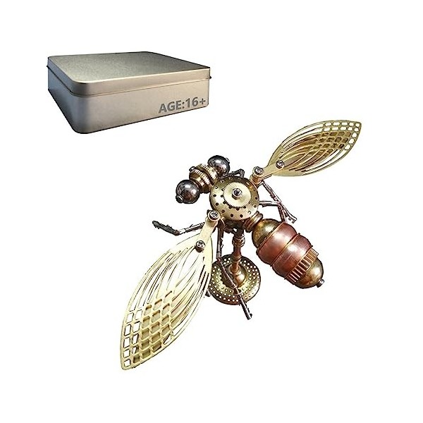 GOUX Puzzle 3D - Puzzle 3D - Abeille - Puzzle 3D en métal - Pour adultes - Modèle 3D - Cadeau dornement DIY - Avec 158 pièce