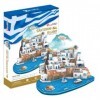 3D Three-Dimensional Puzzle 129 Piece Santorini MC195h