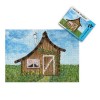 Puzzle Adulte 2000 Pièces Puzzle 3D Mur Art Creative Maisons en Bois et Champs de Fleurs Décor À La Maison 70x100cm