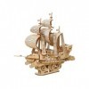 KaAfaL Puzzles 3D Kit de modèle de Bateau Pirate Cadeau for garçons Filles Adultes Lors de la fête des mères/Anniversaire/Sai