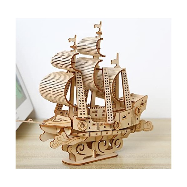 KaAfaL Puzzles 3D Kit de modèle de Bateau Pirate Cadeau for garçons Filles Adultes Lors de la fête des mères/Anniversaire/Sai