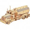 KaAfaL Jigsaw Tank Truck Tirelire Puzzles en Bois 3D Kit de modèle de pétrolier Kit de véhicule à Construire soi-même, Casse-