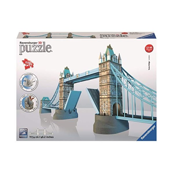 Ravensburger - Puzzle 3D Building - Tower Bridge - A partir de 10 ans - 216 pièces numérotées à assembler sans colle - Access