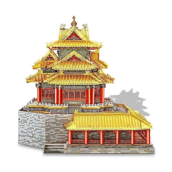 Piececool Puzzle 3D en métal – La tour de garde de la ville interdite vue complète – Kit de modèle en métal – Cadeaux de No