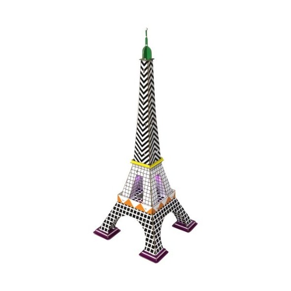 Pop Out Monde 3d – Puzzle – 3d Art Series "La Tour Eiffel avec Benja Harney – Line Pattern"