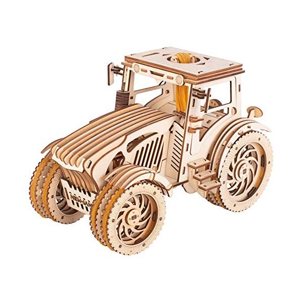 YaKia Puzzle 3D en bois - Modèle de tracteur - Pour adolescents et adultes