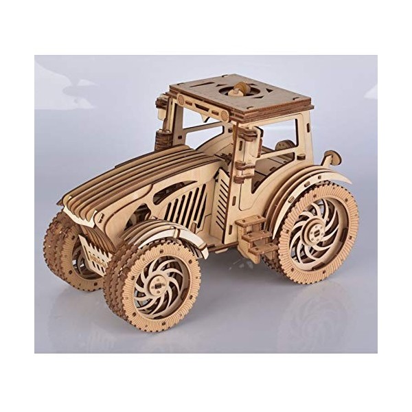 YaKia Puzzle 3D en bois - Modèle de tracteur - Pour adolescents et adultes