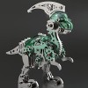 UpGLeuch Puzzle en métal 3D coloré pour adultes - Kit de modélisme dinosaure en métal 3D - Modèle de parasaurolophus avec out