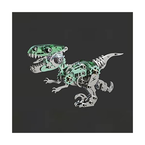 UpGLeuch Puzzle en métal 3D coloré pour adultes - Kit de modélisme dinosaure en métal 3D - Modèle de parasaurolophus avec out