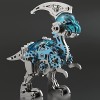 UpGLeuch Puzzle en métal 3D coloré pour adultes - Kit de modélisme dinosaure en métal 3D - Modèle de parasaurolophus avec out