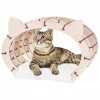 EWA Eco-Wood-Art, Cats Wooden House+White Fur 