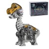 JEBU Puzzle 3D en métal - Dinosaures - Puzzle 3D en métal pour adultes - Kit de construction mécanique à monter soi-même