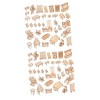 Abaodam 3 Ensembles 34 Pièces Puzzles en Bois Jouet éducatif Accessoires en Bois Plateau de Puzzle énigmes scie sauteuse Joue