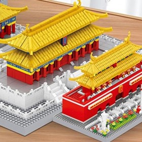 Architecture royale quatre-en-un Modèle darchitecture chinoise Micro Mini briques 5000+ PCS Micro modèle assemblage blocs co