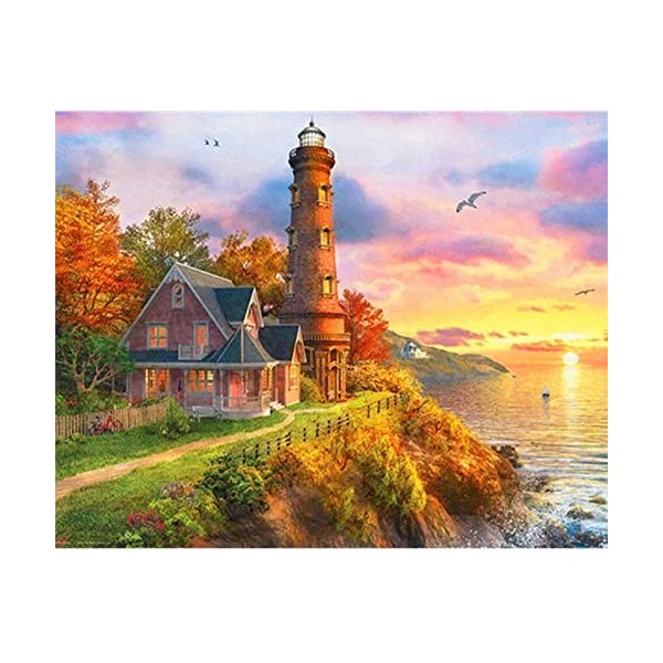 YJPZZG Puzzle pour Adultes avec 1500 PièCes Phare Puzzles en Bois pour Adultes,Puzzle 3D Jeu DéCoration De Collection De Jeux