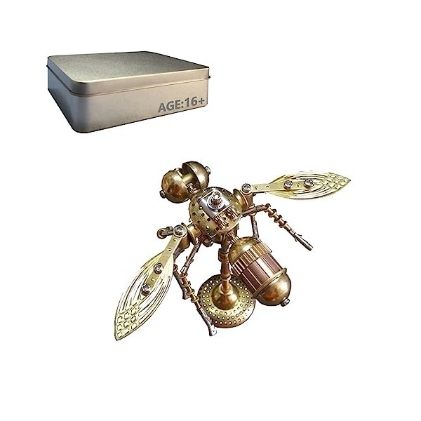 JOENI Puzzle 3D en métal - Insectes - 158 pièces - Petit puzzle abeille - Kit de modélisation DIY - Ornements mécaniques - Ca