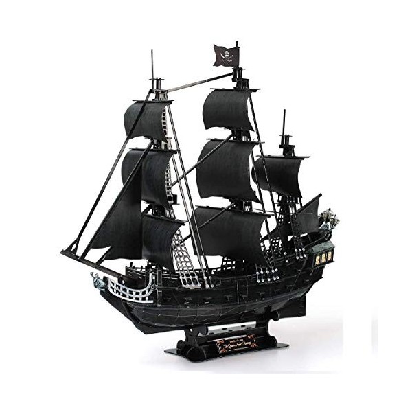 sookin 3D Puzzle Casse-TêTe Bateau Pirate Cadeau danniversaire CréAtif Kits Maquettes à Montage de Vengeance Reine Anne Meil