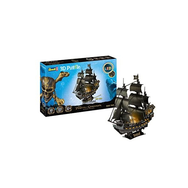 Revell 00155 Pirates des Caraïbes 3D XXL-Puzzle LED Edition of The Caribbean Rompecabezas, Multicolor