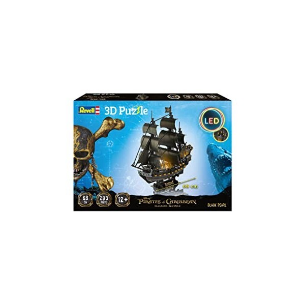 Revell 00155 Pirates des Caraïbes 3D XXL-Puzzle LED Edition of The Caribbean Rompecabezas, Multicolor