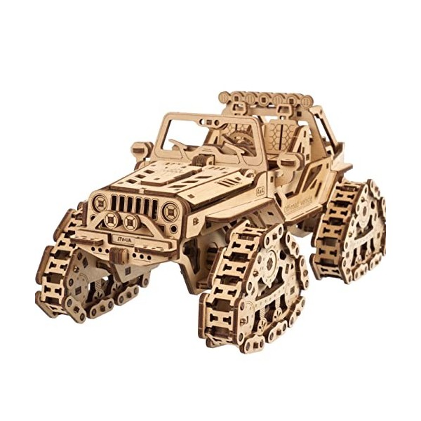 UGEARS Véhicule Tout-Terrain - Maquette en Bois a Construire Voiture - Puzzle 3D en Bois pour Adultes - Idéal pour Les passio