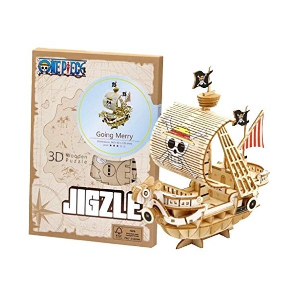 YQ Puzzle en Bois 3D One Piece Assemblé modèle de Navire, Convient for Plus de 14 Ans et Adulte Modèle assemblé Jouet Cadeau 