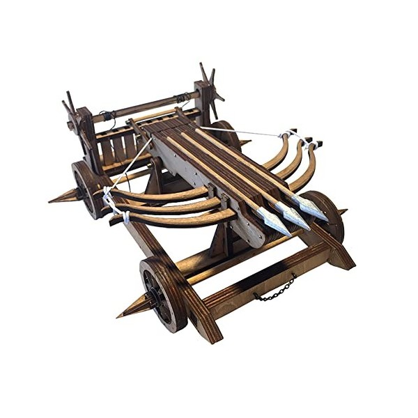 YAQUMW The WU-HOU Crossbow Chariot China Three Kingdoms Weapons DIY Scale Model Kits-3D Adult stem Projects Retro Wooden Puzz