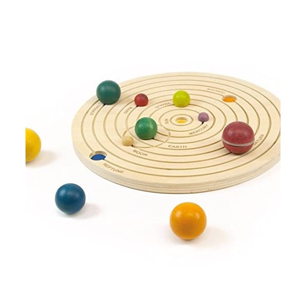 Andreu Toys-3D Solar System Puzzle en Bois, 16110, Multicolore