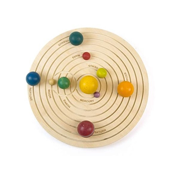 Andreu Toys-3D Solar System Puzzle en Bois, 16110, Multicolore