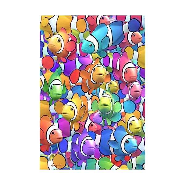 Cra-Z-Art - RoseArt - Super Deep 3D - Poisson clown magique - Puzzle 300 pièces