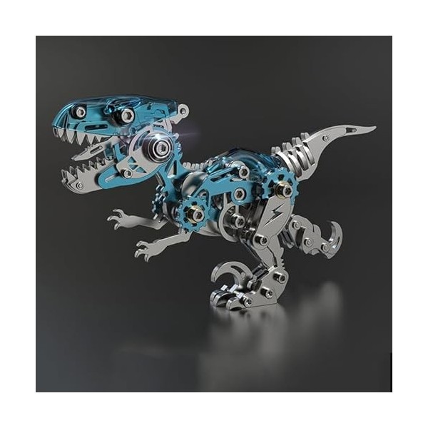 Metalkitor Casse-tête 3D en métal pour adultes, kit de modèle de dinosaure Velociraptor – Ornement à faire soi-même – Assembl