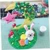 Toyvian 25 Pièces Ornement De Lapin De Lune Artisanat en Bois Non Fini Puzzles 3D Artisanat Éducatif Artisanat De Peinture en