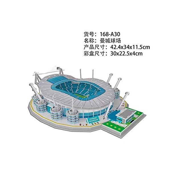 ADovz Modèle de Jouet de Construction à Faire soi-même, Puzzle 3D for Fans de Football, Cadeau commémoratif, modèle de Stade 