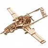 UGEARS Drone de Combat Bayraktar TB2 - Mécanique Maquette Avion Bois avec Moteur à Ressort, Caméra Mobile et Missiles sous Le