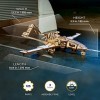 UGEARS Drone de Combat Bayraktar TB2 - Mécanique Maquette Avion Bois avec Moteur à Ressort, Caméra Mobile et Missiles sous Le