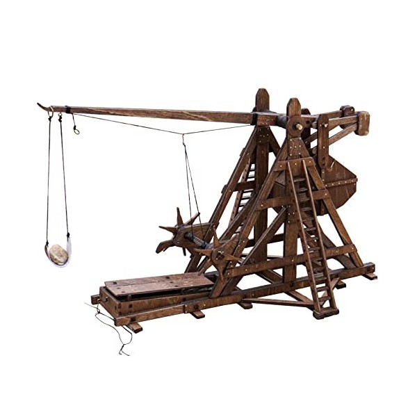 YAQUMW Le Mini Contrepoids Trébuchet Europe Armes de catapulte de Char de siège médiéval DIY 3D Kits de modèles de Puzzles en