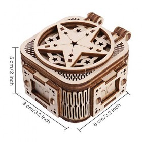 GuDoQi Boîte à Musique, Maquette 3D en Bois a Construire, Idees Cadeau DIY pour Ados et Adultes, Puzzle 3D Bois, Jouet dAsse