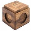 Cube Puzzle: Taquin du Cerveau 3D Fait à la Main - Bois Puzzle 3D - Casse Tete Jeu de logique. Puzzle 3D pour Enfants Adulte 
