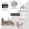 Piececool Kits de modélisme 3D en métal à faire soi-même – Notre Dame de Paris – Puzzle avancé en métal pour adolescents et a