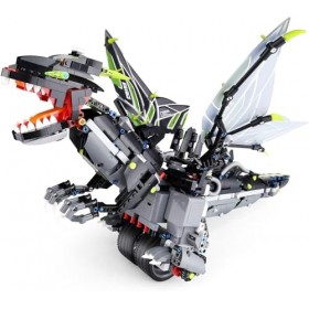 Moule King 13029 Dragon Toys Block Toys Intelligent Balance Programming, app Double télécommande Robot Dragon Toys, projets é