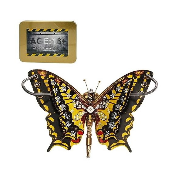 RULZ Papilio maackii Lot de 150 puzzles dinsectes 3D en métal punk pour enfants et adultes - Bricolage - Modèle papillon méc