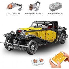 Mold King 13080 Dynamic Edition télécommande Voiture Classique Vintage Bloc de Montage modèle Vintage Car Kit, Tech 3564pcs C