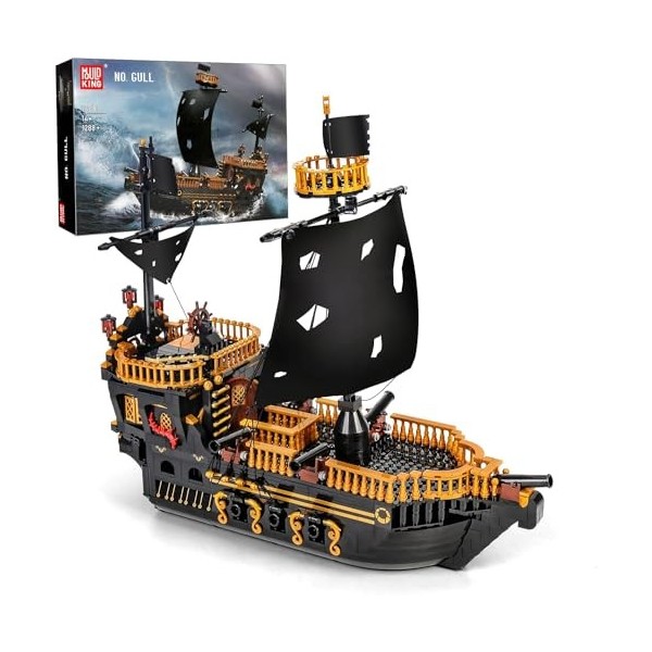 Mold King 13083 Pirate Ship Building Toy Set pour Les Enfants/Adultes de 8 Ans et Plus, 1288 Pirate Ship Building Block Set, 