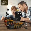 Mold King 13083 Pirate Ship Building Toy Set pour Les Enfants/Adultes de 8 Ans et Plus, 1288 Pirate Ship Building Block Set, 