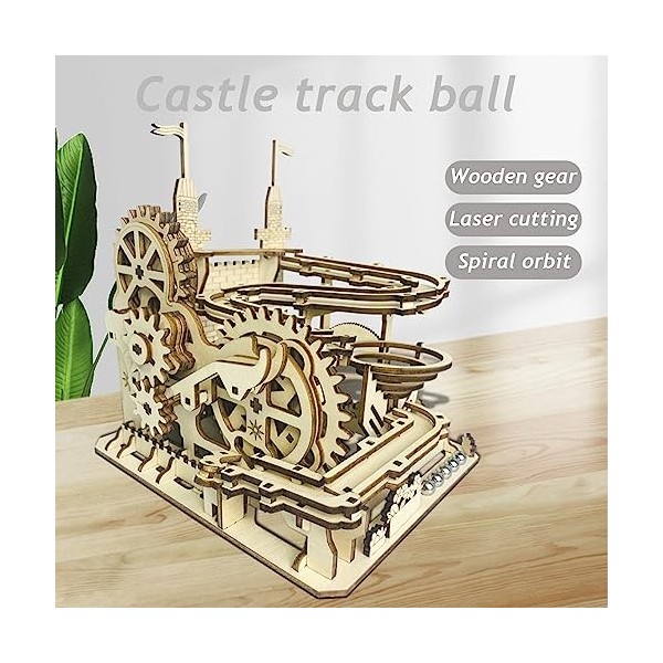 KaAfaL Puzzles 3D Jouet for Adulte - Kit de Glissière de Piste Mécanique de Château - Jeux de Casse-tête Superbes Cadeaux for