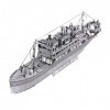 SY-Heat 3D Puzzles Navires, Bateaux Modèle Décoration Jouet Assemblé Métal Créatif Navire Militaire Coutures Cadeau Collectio