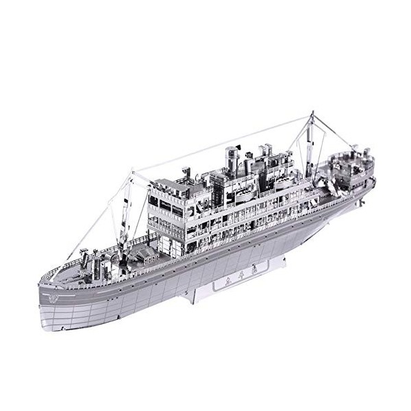 SY-Heat 3D Puzzles Navires, Bateaux Modèle Décoration Jouet Assemblé Métal Créatif Navire Militaire Coutures Cadeau Collectio