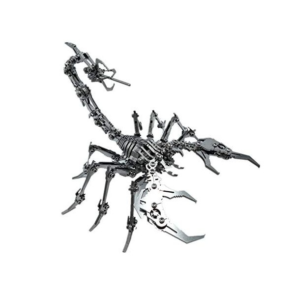 HXZB Creative Ancien Eudemons Roi Scorpion DIY Amovible Modèle Assemblé 3D en Acier Inoxydable Puzzle Ornements Métiers De Bu