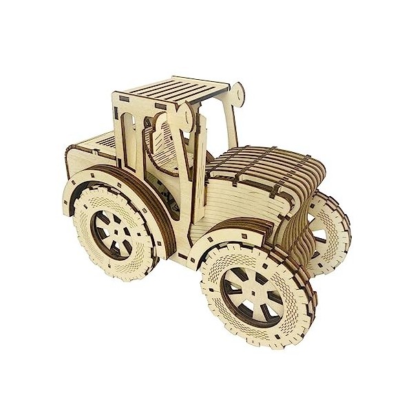 KaAfaL Puzzles en bois 3D Modèle de voiture dingénierie, décoration de voiture en bois Manuel dingénierie for adultes Kit d